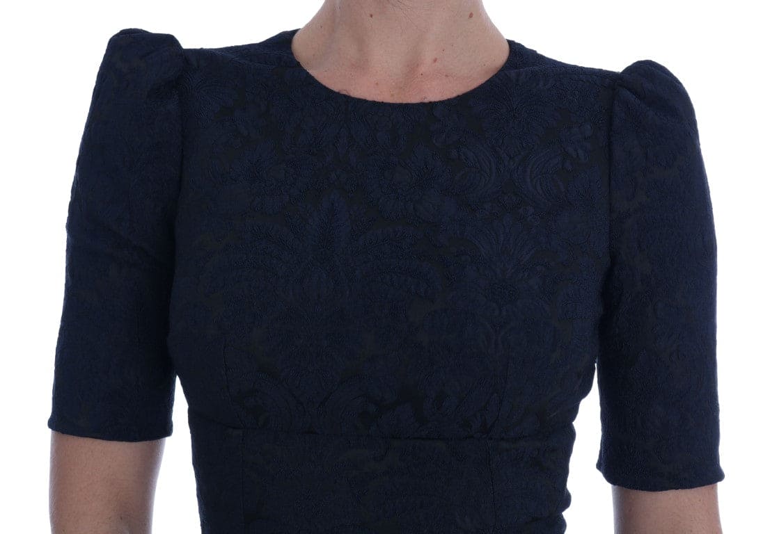 Robe courte évasée en brocart fleuri Dolce &amp; Gabbana