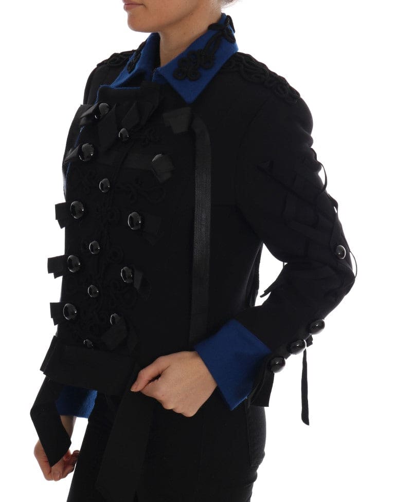 Veste courte trench chic noire et bleue Dolce &amp; Gabbana