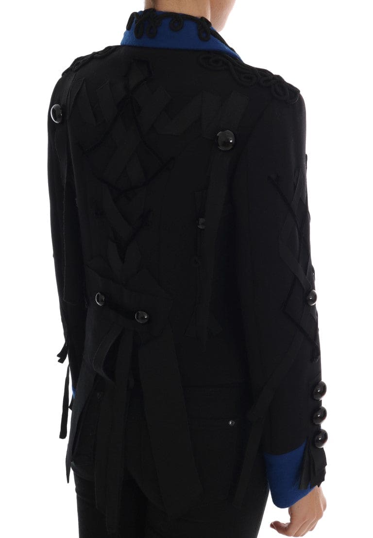 Veste courte trench chic noire et bleue Dolce &amp; Gabbana