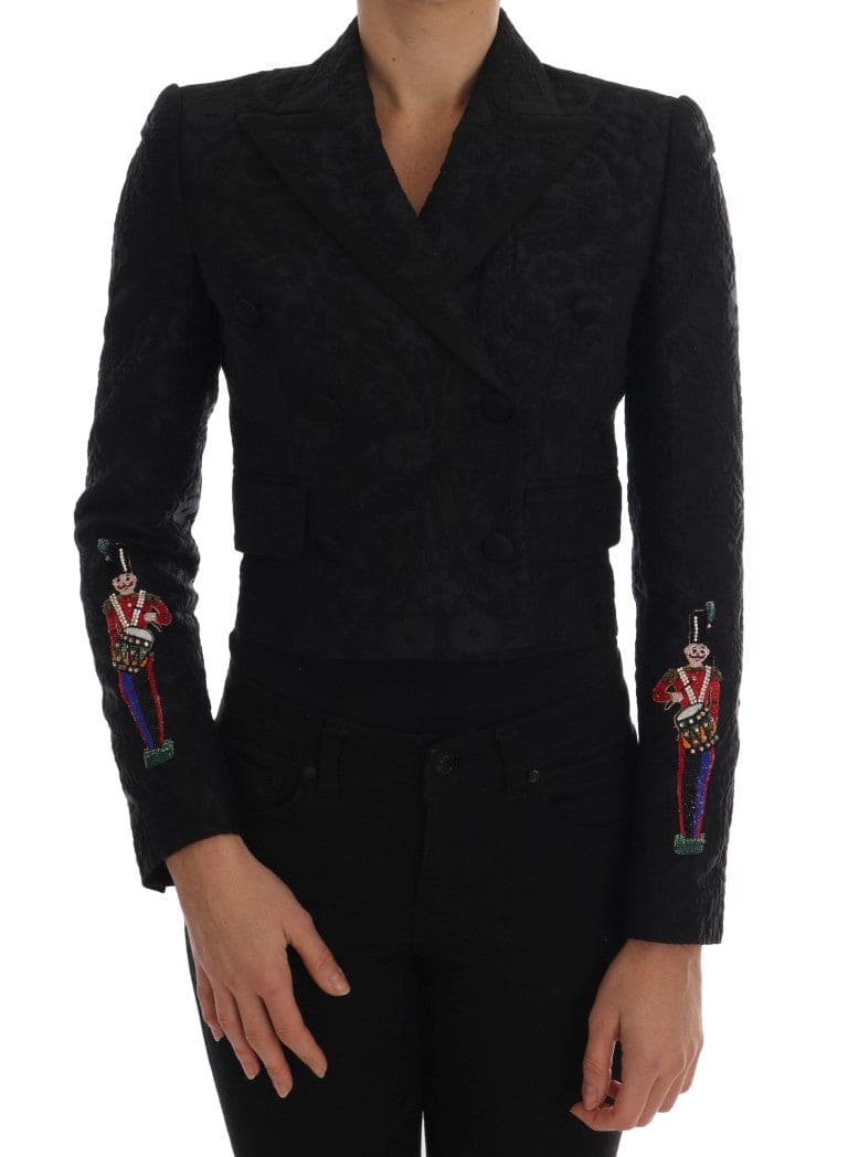 Veste blazer fleurie et cristal Dolce &amp; Gabbana