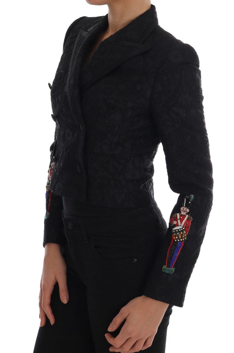 Veste blazer fleurie et cristal Dolce &amp; Gabbana