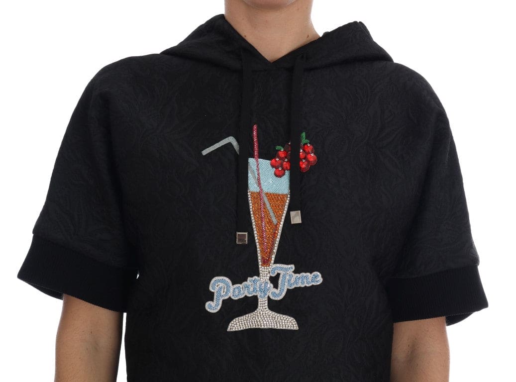 Pull à capuche en brocart et cristaux Dolce &amp; Gabbana