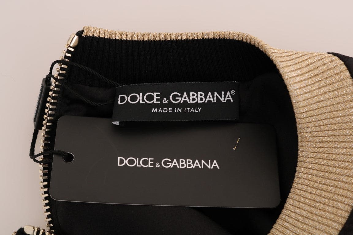 Pull en brocart noir à sequins Enchanted de Dolce &amp; Gabbana