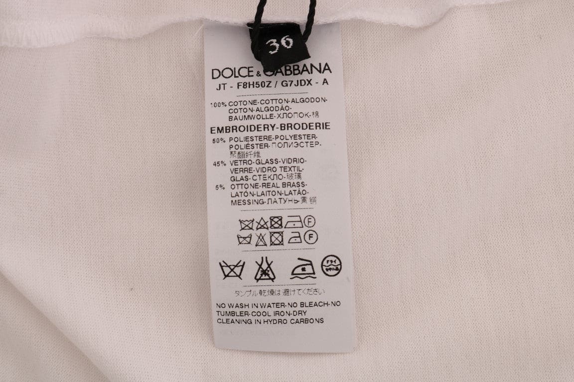 Camiseta de algodón con lentejuelas y diseño de cuento de hadas de Dolce &amp; Gabbana