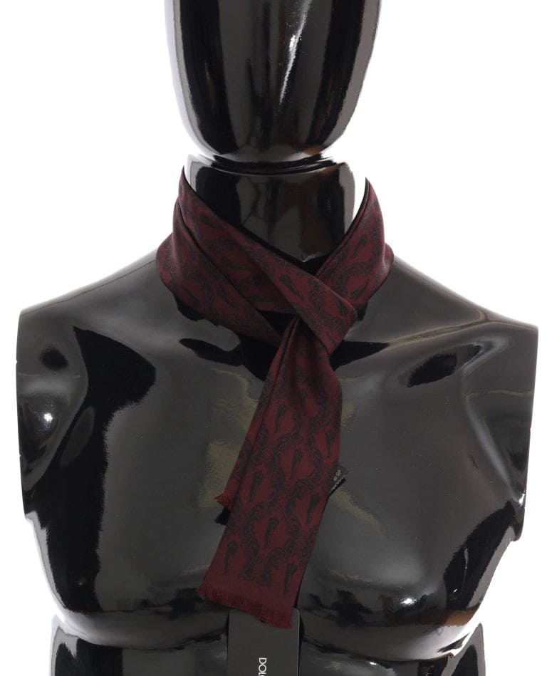 Foulard en soie imprimé couronne piment Dolce &amp; Gabbana pour homme