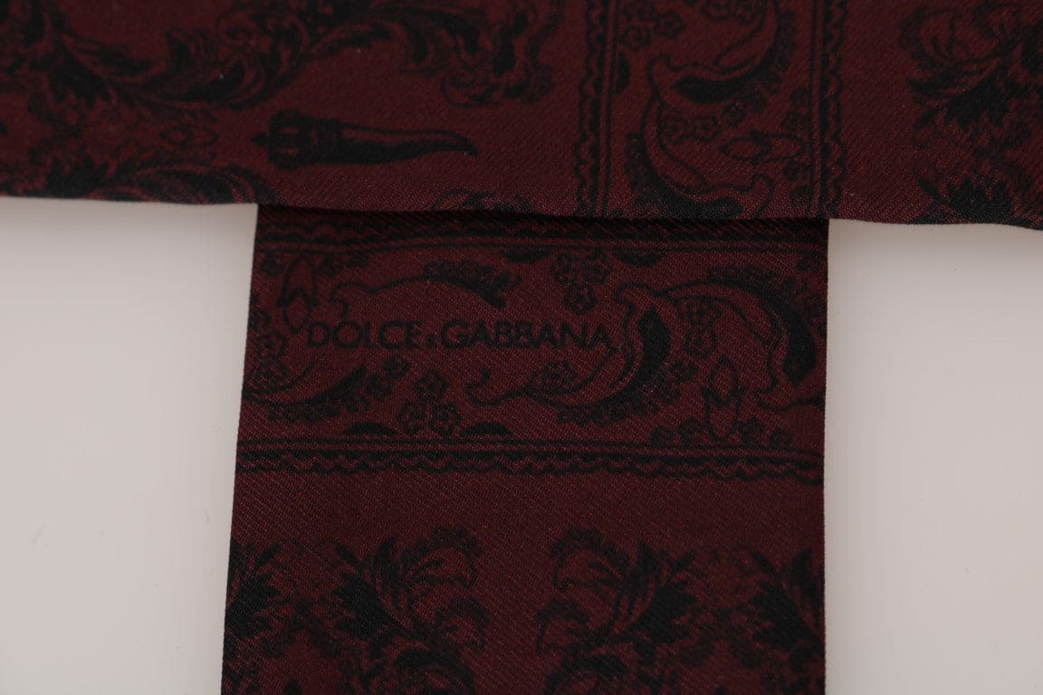 Foulard en soie imprimé couronne piment Dolce &amp; Gabbana pour homme