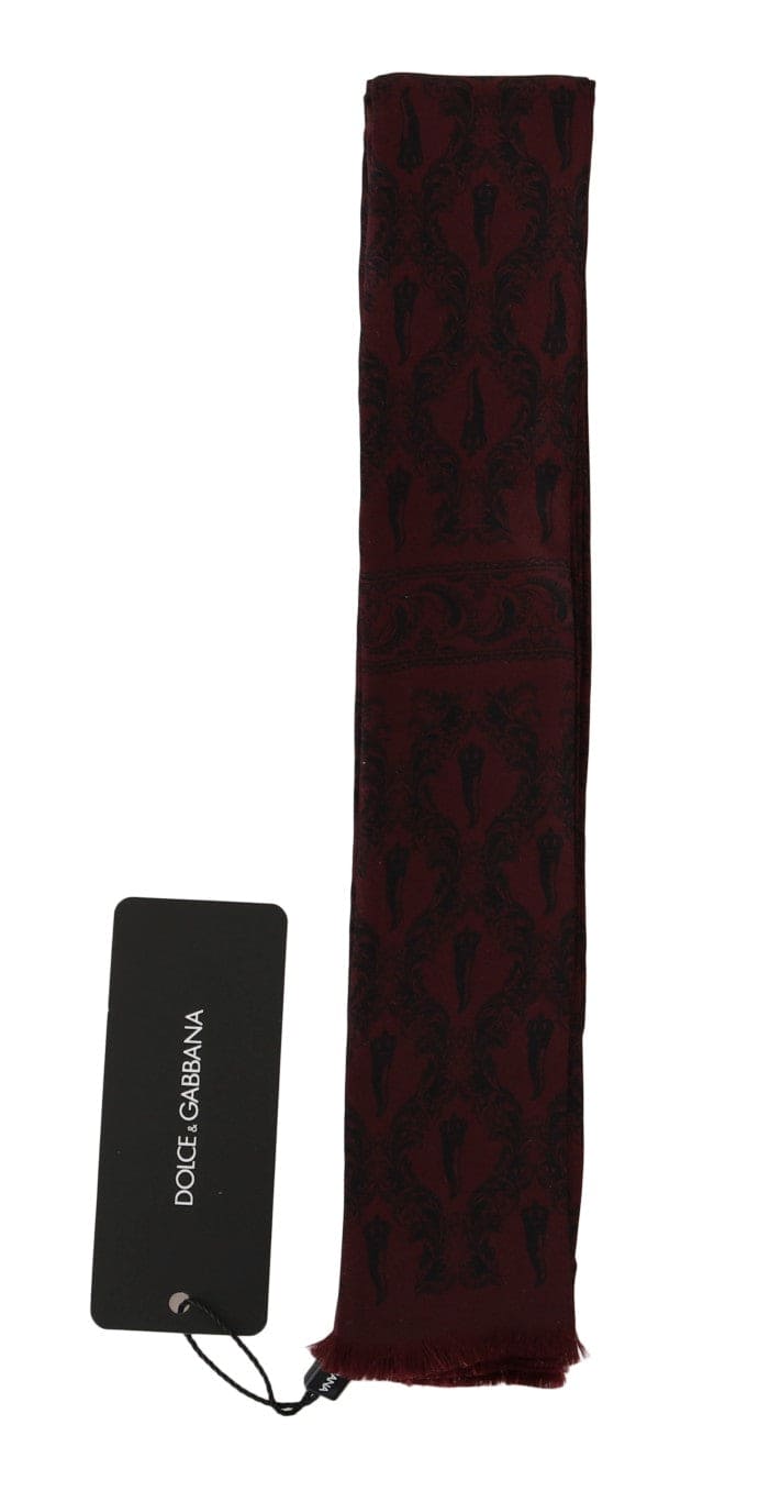 Foulard en soie imprimé couronne piment Dolce &amp; Gabbana pour homme