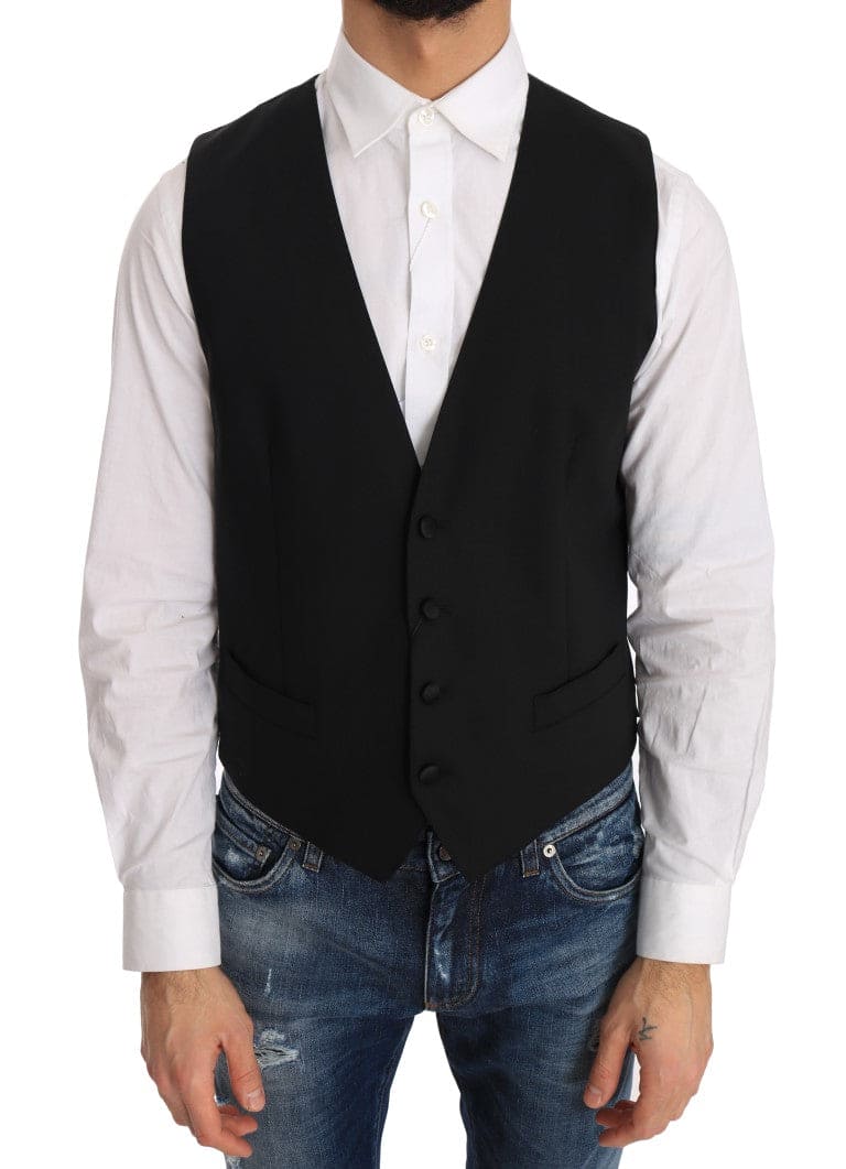 Gilet élégant slim fit de Dolce &amp; Gabbana en noir