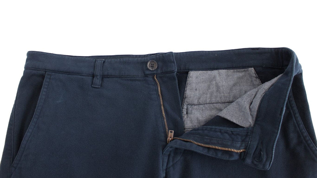 Pantalon chino en coton stretch bleu élégant GF Ferre