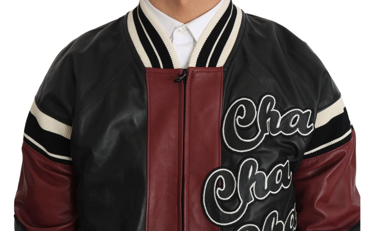 Dolce &amp; Gabbana - Superbe blouson aviateur en cuir de mouton