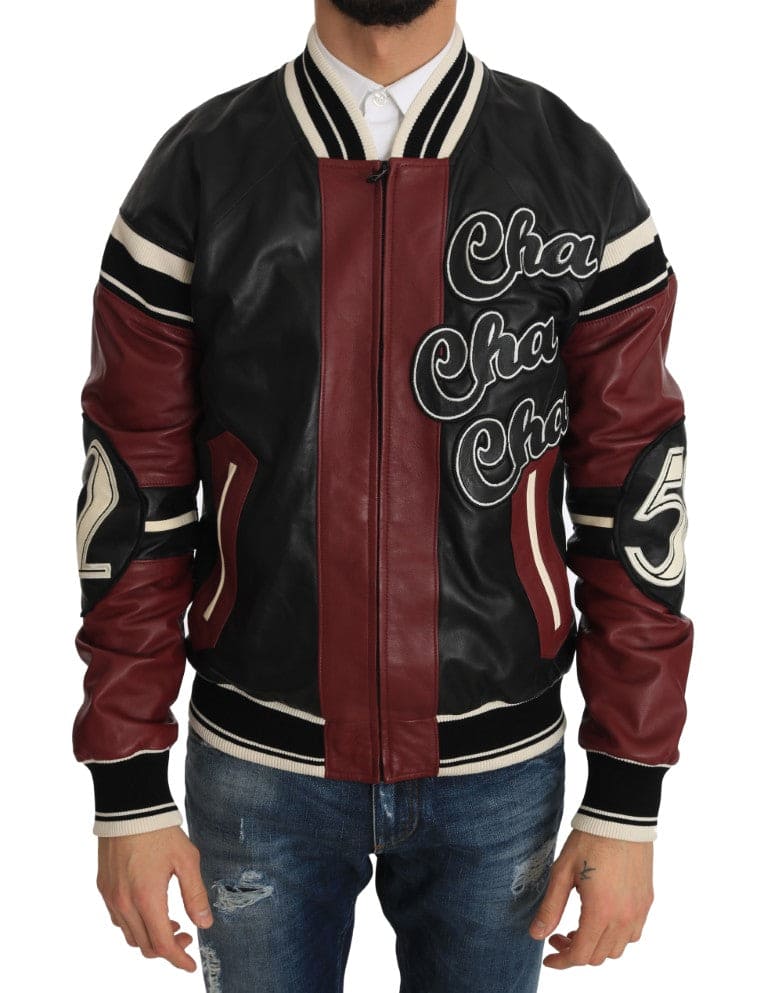 Dolce &amp; Gabbana - Superbe blouson aviateur en cuir de mouton