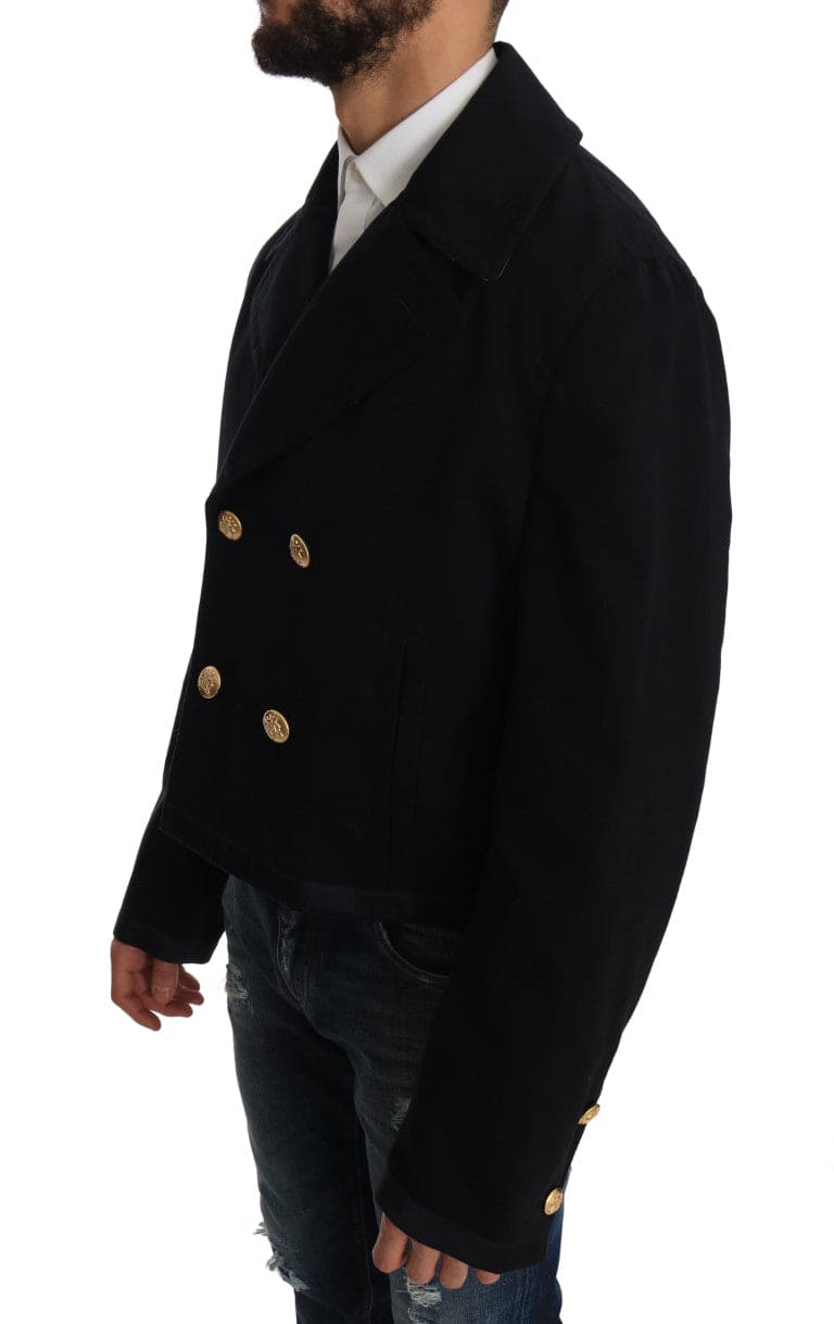 Veste trench-coat bleu foncé élégante Dolce &amp; Gabbana