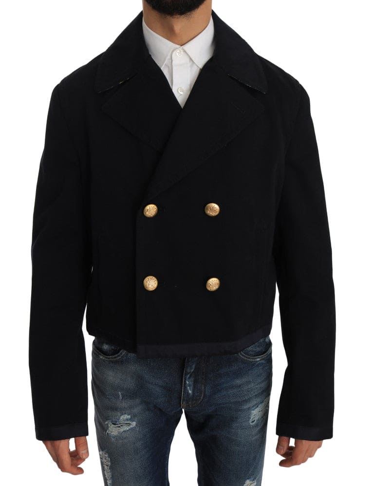 Veste trench-coat bleu foncé élégante Dolce &amp; Gabbana