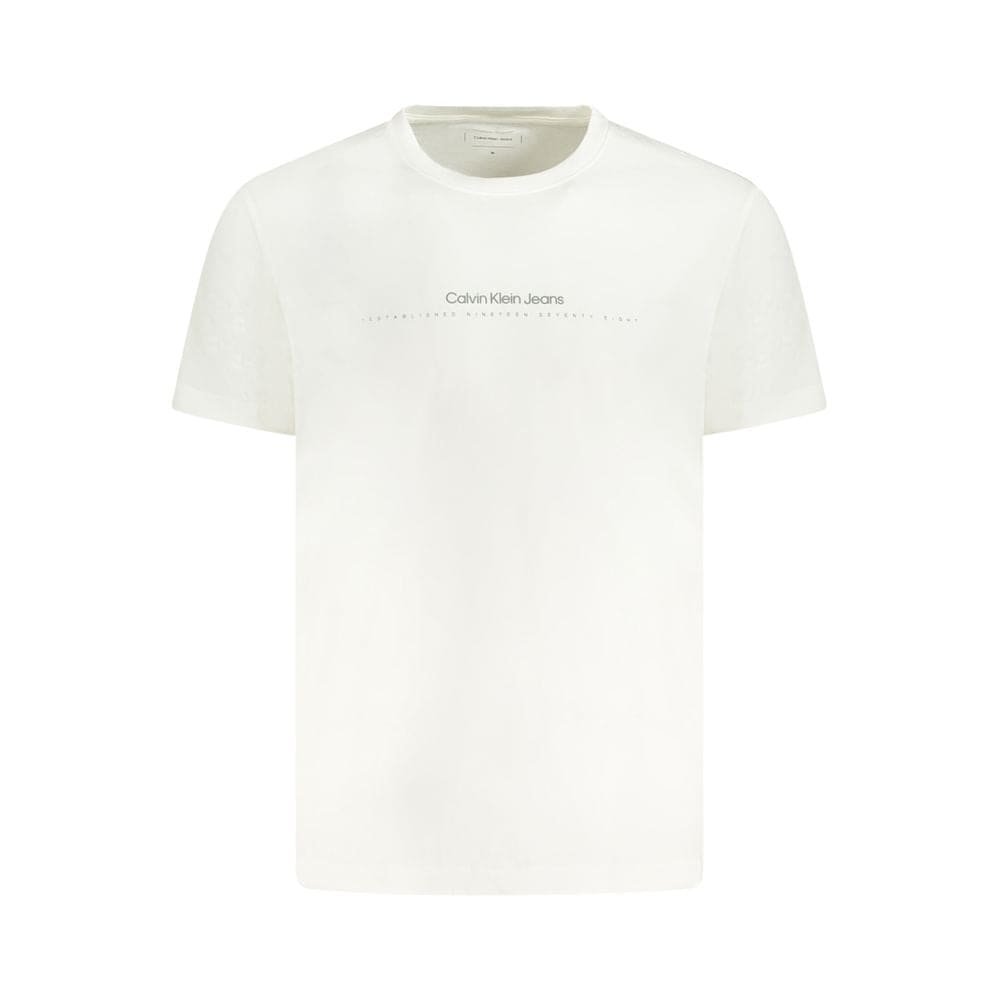 Calvin Klein White Cotton Men T-Shirt