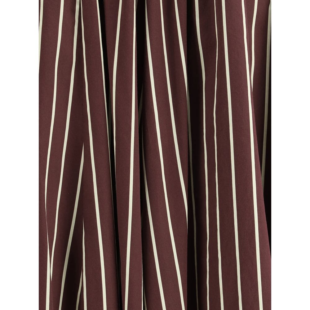 Forte_Forte Striped satin Long Skirt