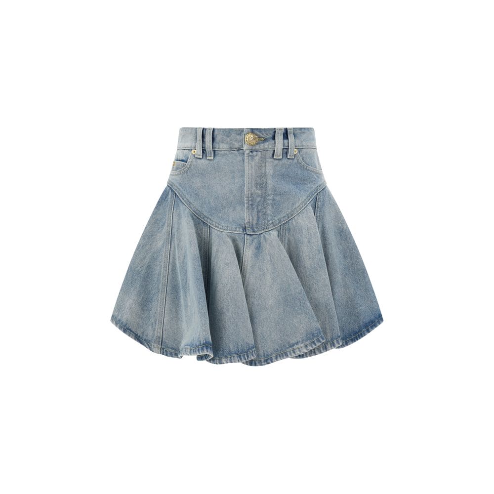 Balmain Denim Mini Skirt