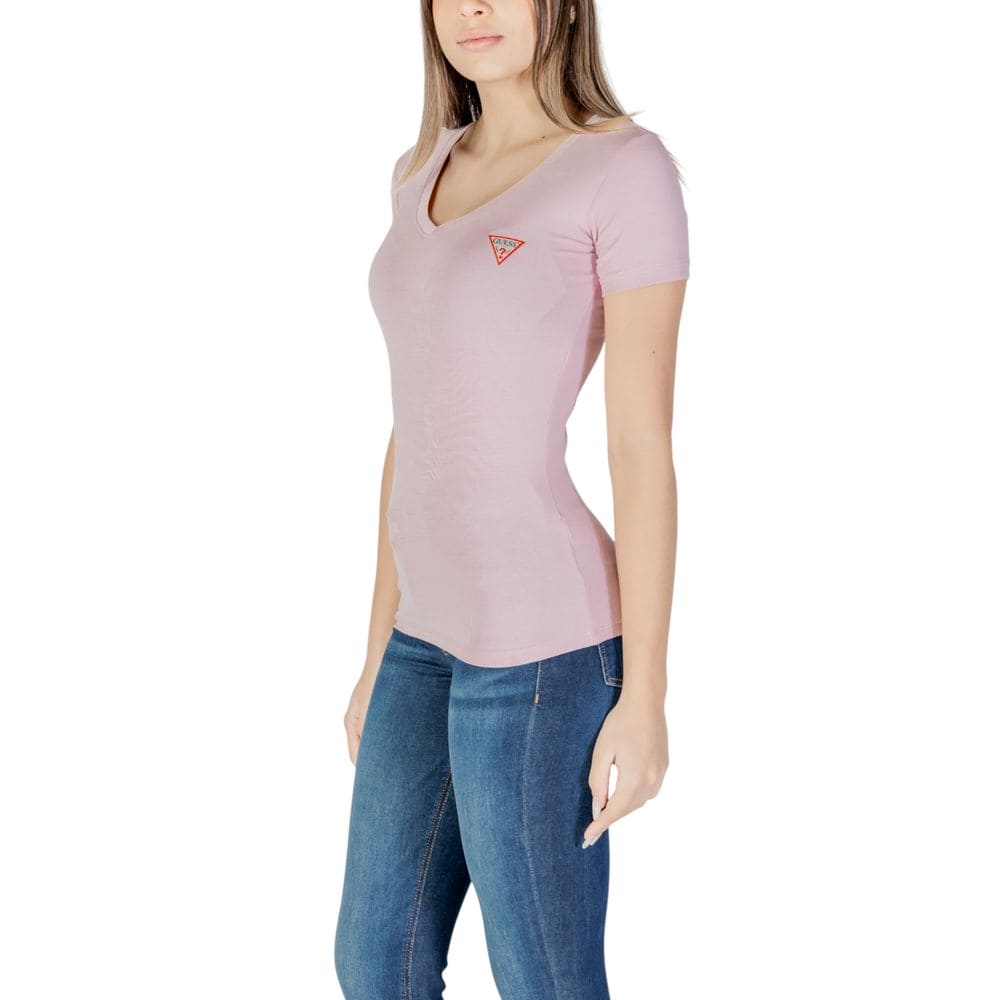 Guess Purple Cotton Tops & T-Shirt