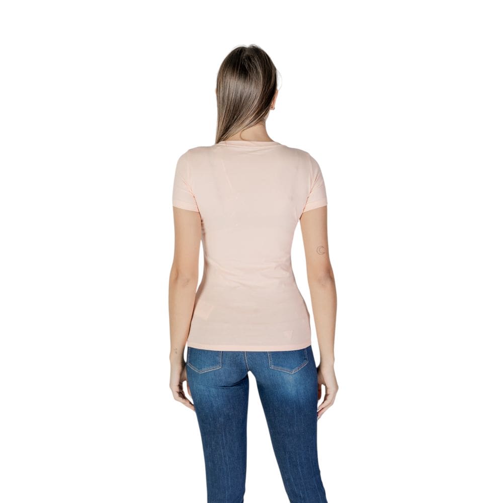 Guess Pink Cotton Tops & T-Shirt