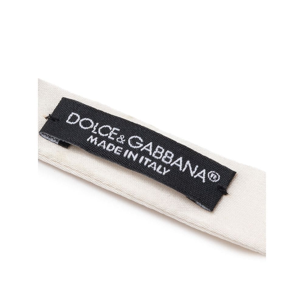 Dolce & Gabbana White Silk Ties & Bowty