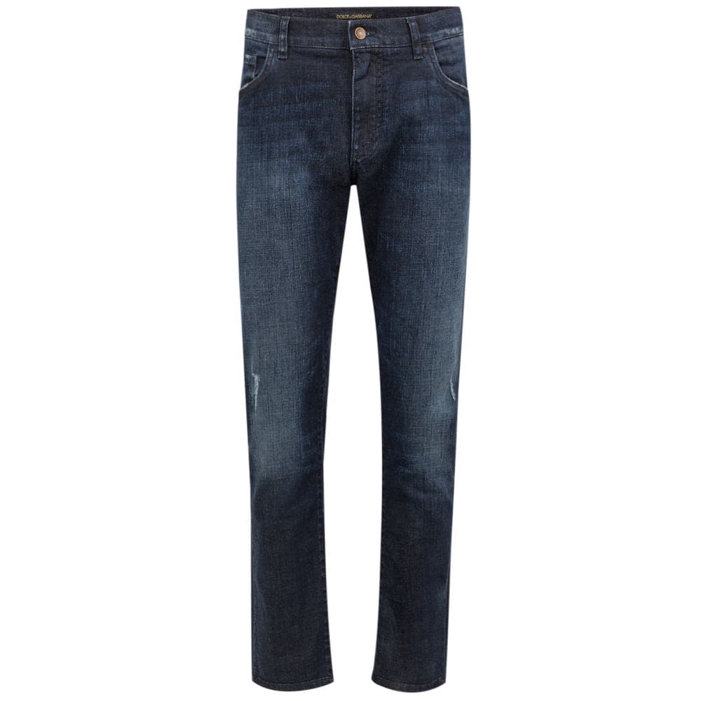 Dolce & Gabbana Blue Cotton Jeans & Pant