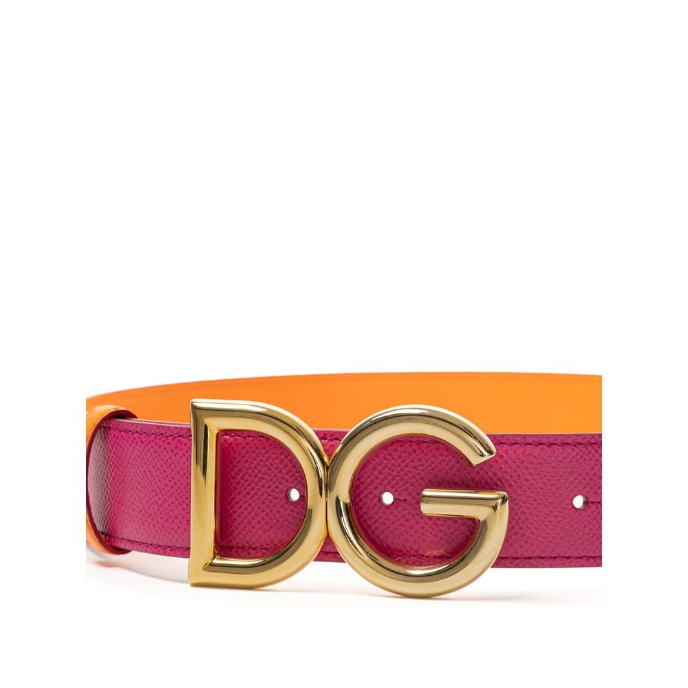 Dolce & Gabbana Pink Leather Belt