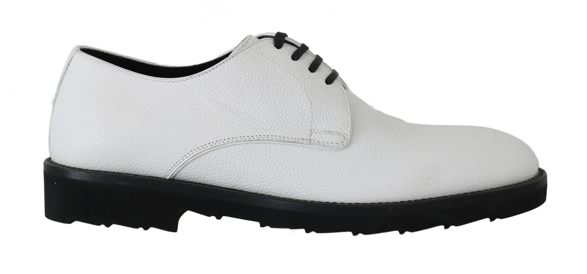 Dolce & Gabbana Elegant White Formal Leather Shoes