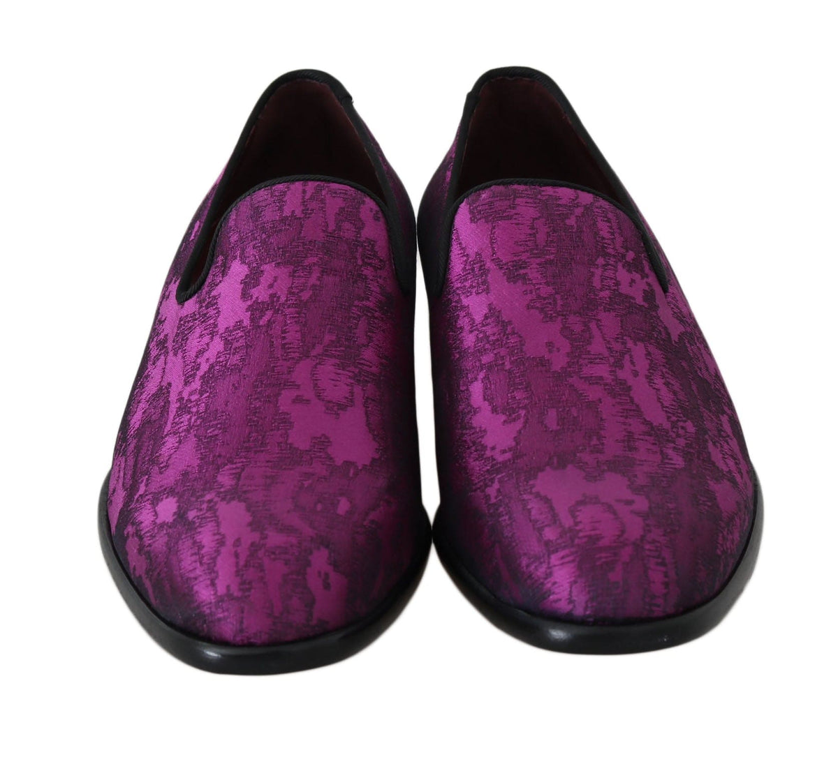 Mocasines elegantes de mezcla de seda y lana en color violeta de Dolce &amp; Gabbana