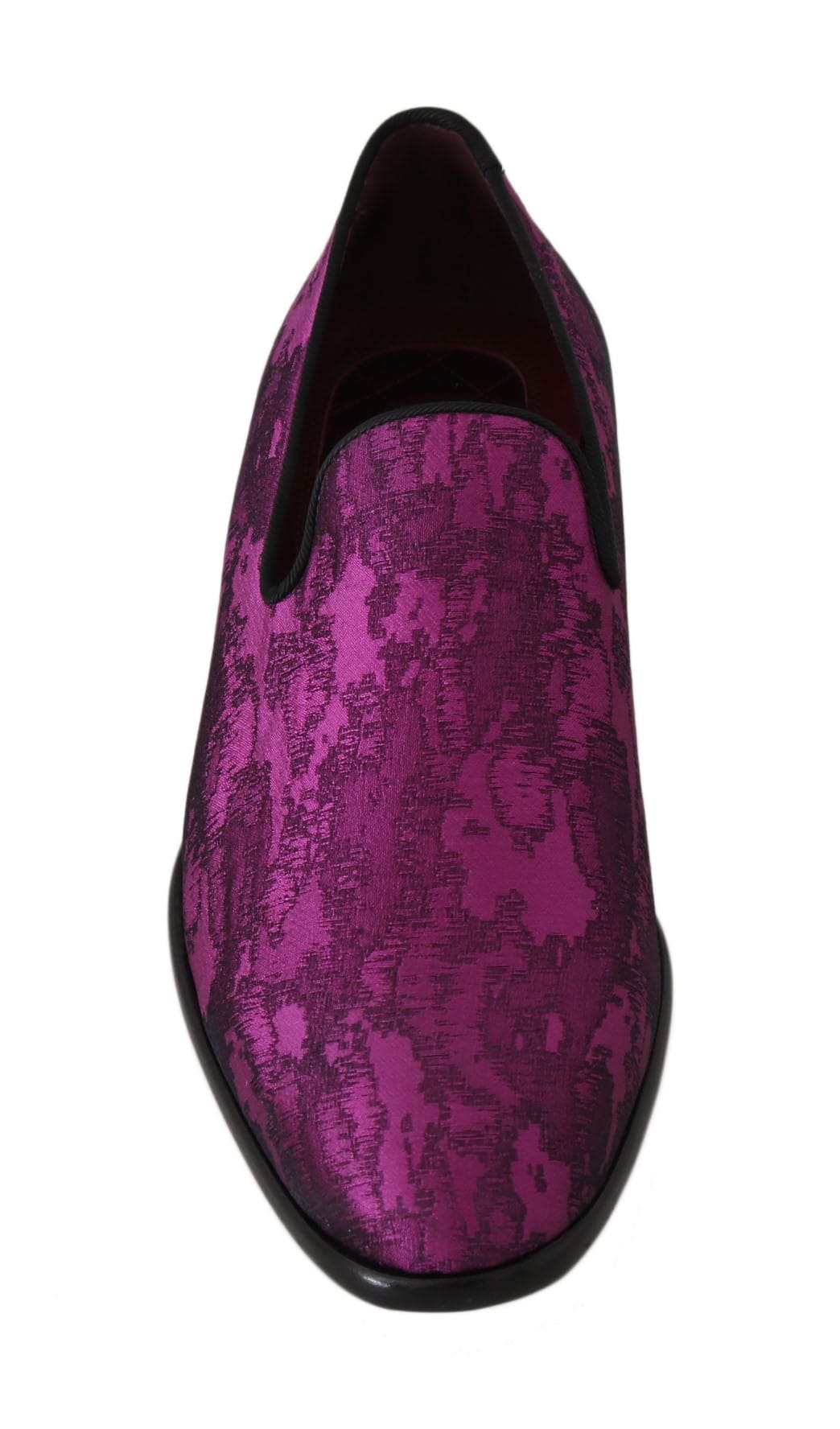 Mocasines elegantes de mezcla de seda y lana en color violeta de Dolce &amp; Gabbana