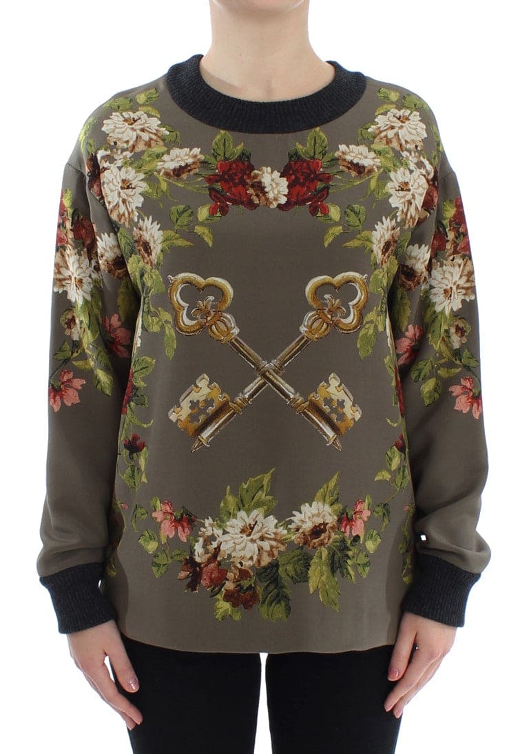 Blusa de seda con cuello redondo Enchanted Sicily de Dolce &amp; Gabbana