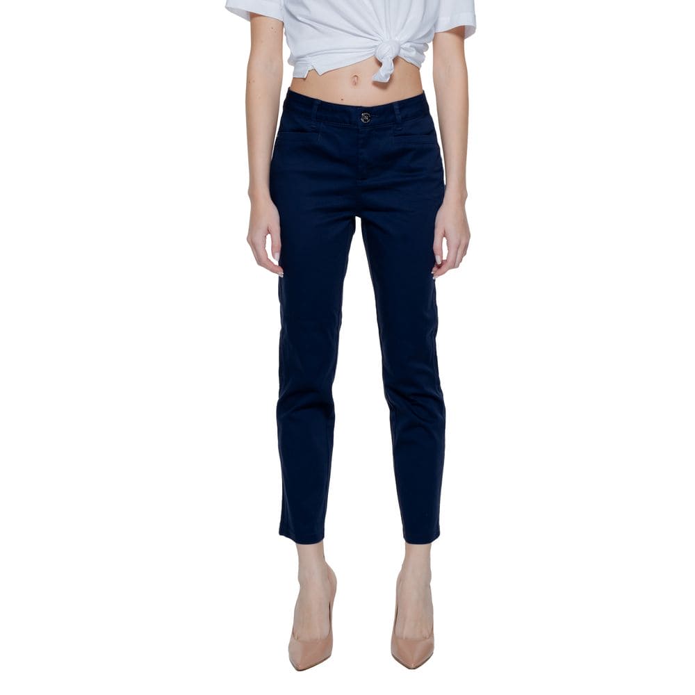 Street One Blue Cotton Jeans & Pant