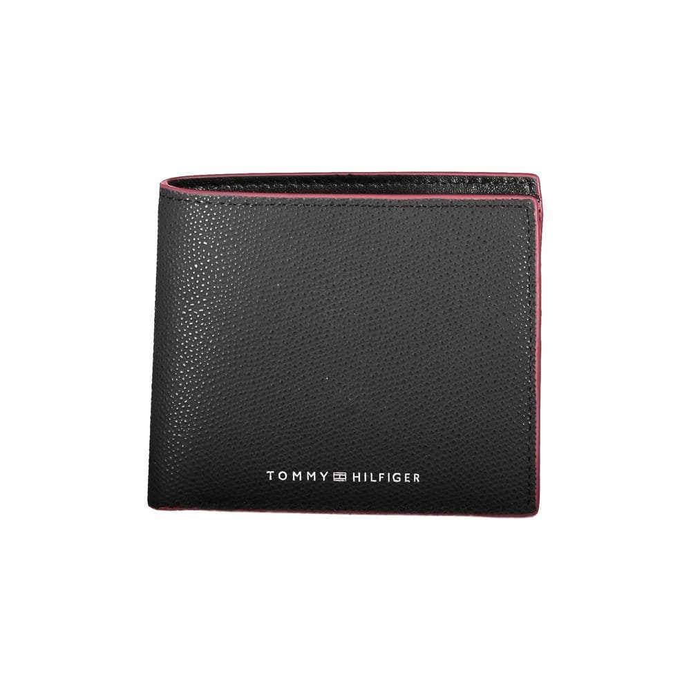 Tommy Hilfiger Elegant Black Leather Wallet