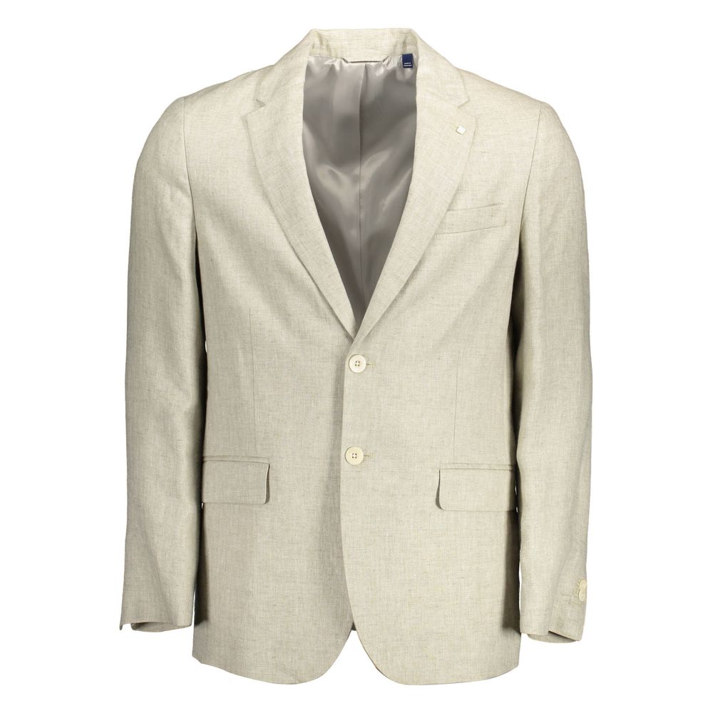 Gant Beige Linen Men Jacket