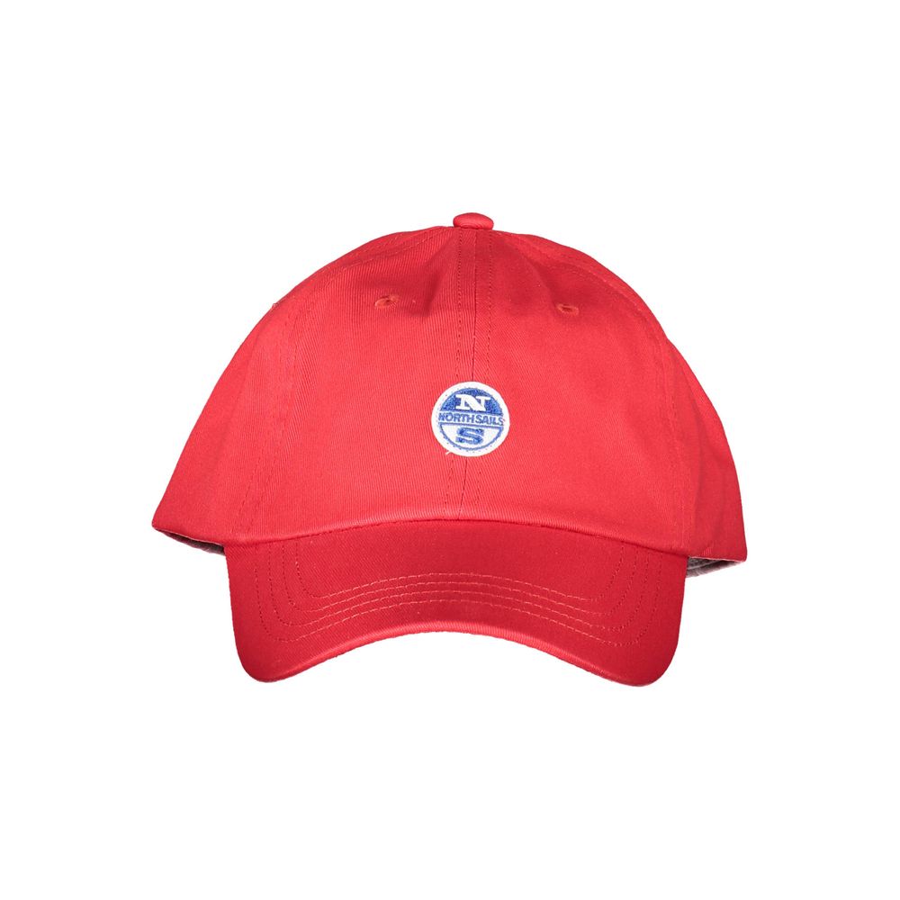 Casquette en coton rouge élégante North Sails avec visière à logo