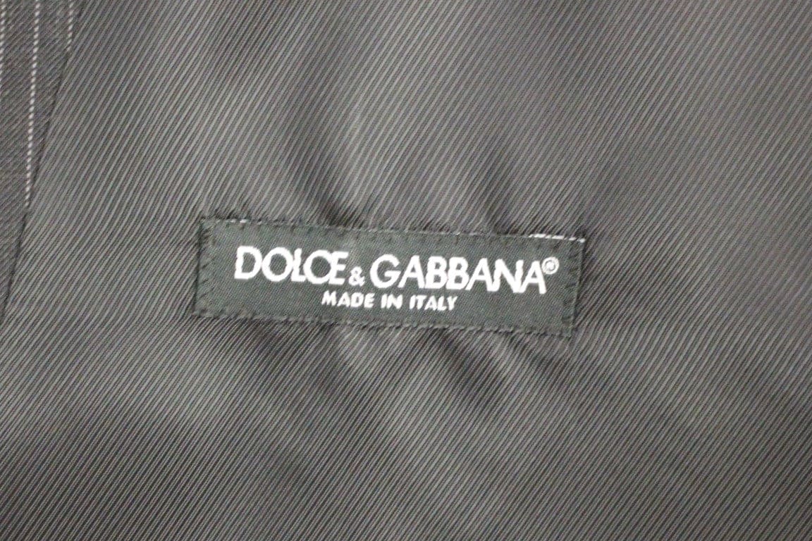 Gilet élégant à rayures grises Dolce &amp; Gabbana