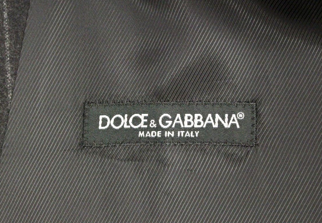 Dolce & Gabbana Sleek Gray Striped Wool Dress Vest