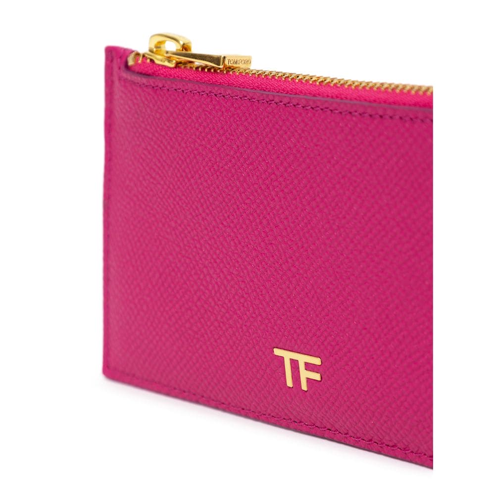 Portefeuille en cuir fuchsia Tom Ford