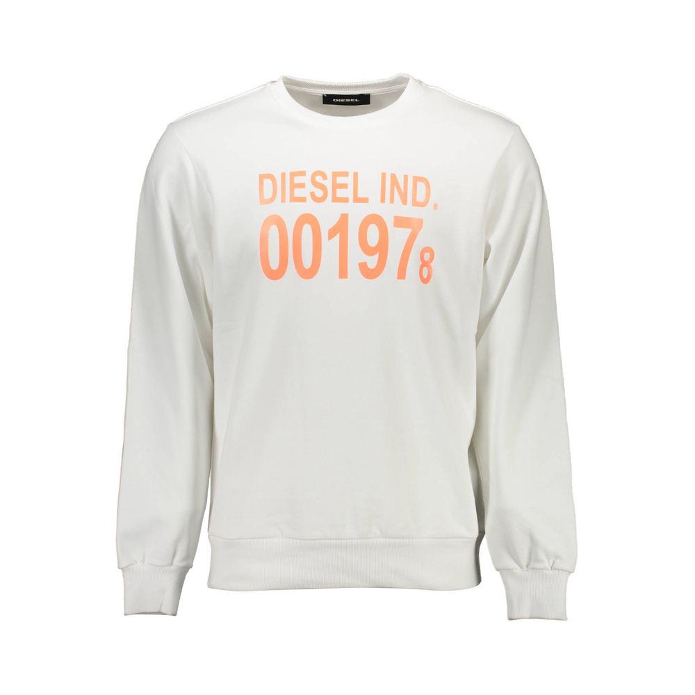 Diesel White Cotton Men's Sweater