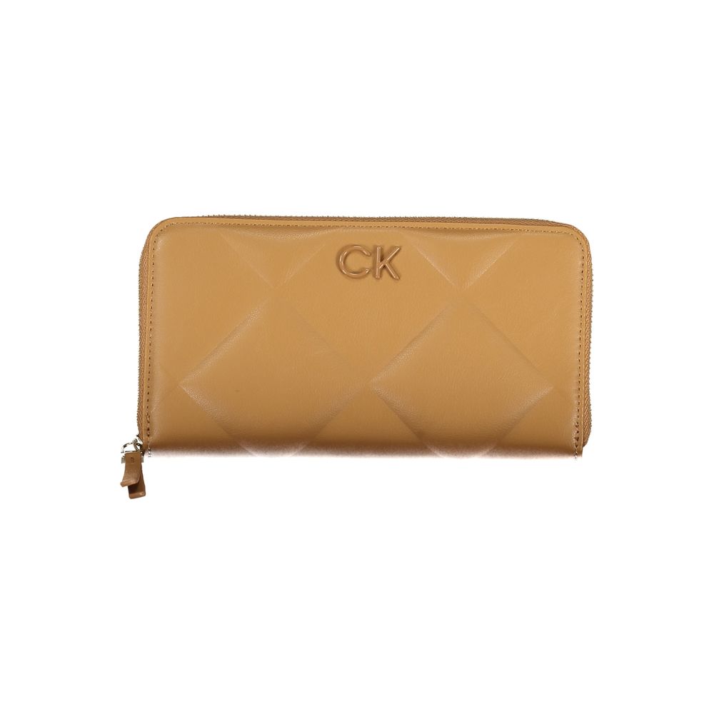 Calvin Klein Elegant Brown Polyester Wallet with RFID Block