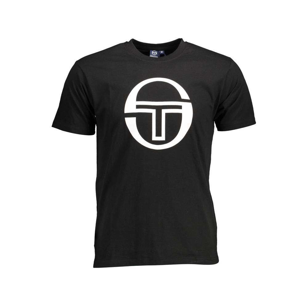 Camiseta de algodón negra Sergio Tacchini