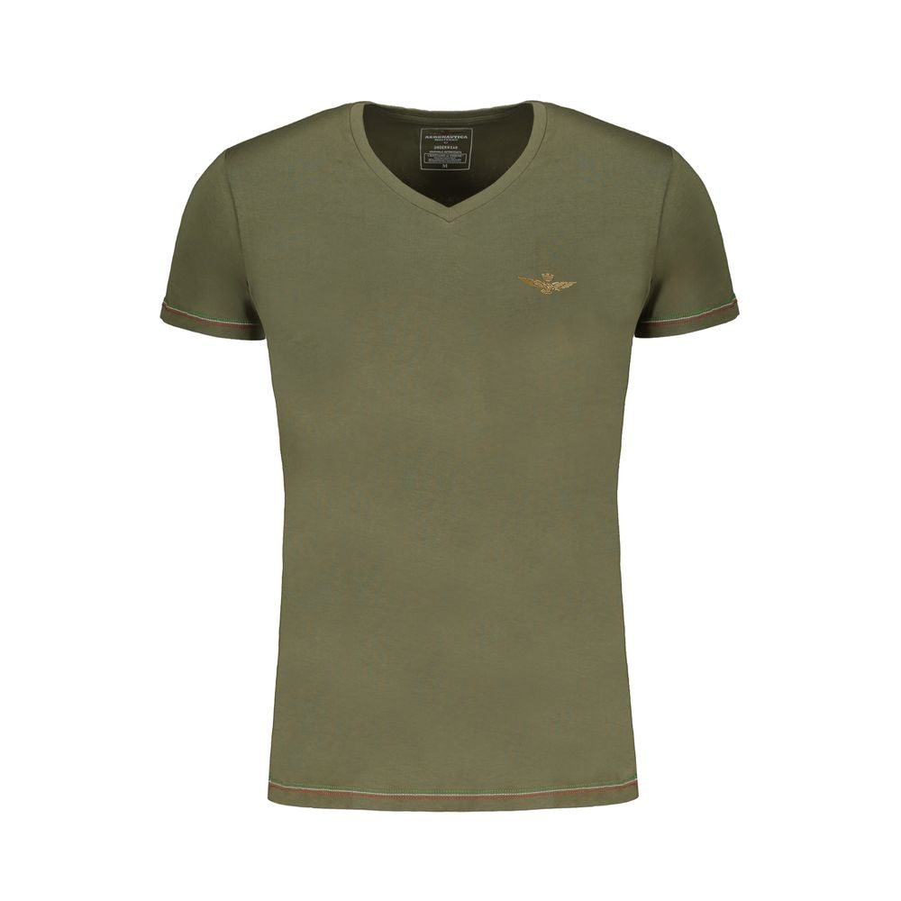 Aeronautica Militare Green Cotton T-Shirt