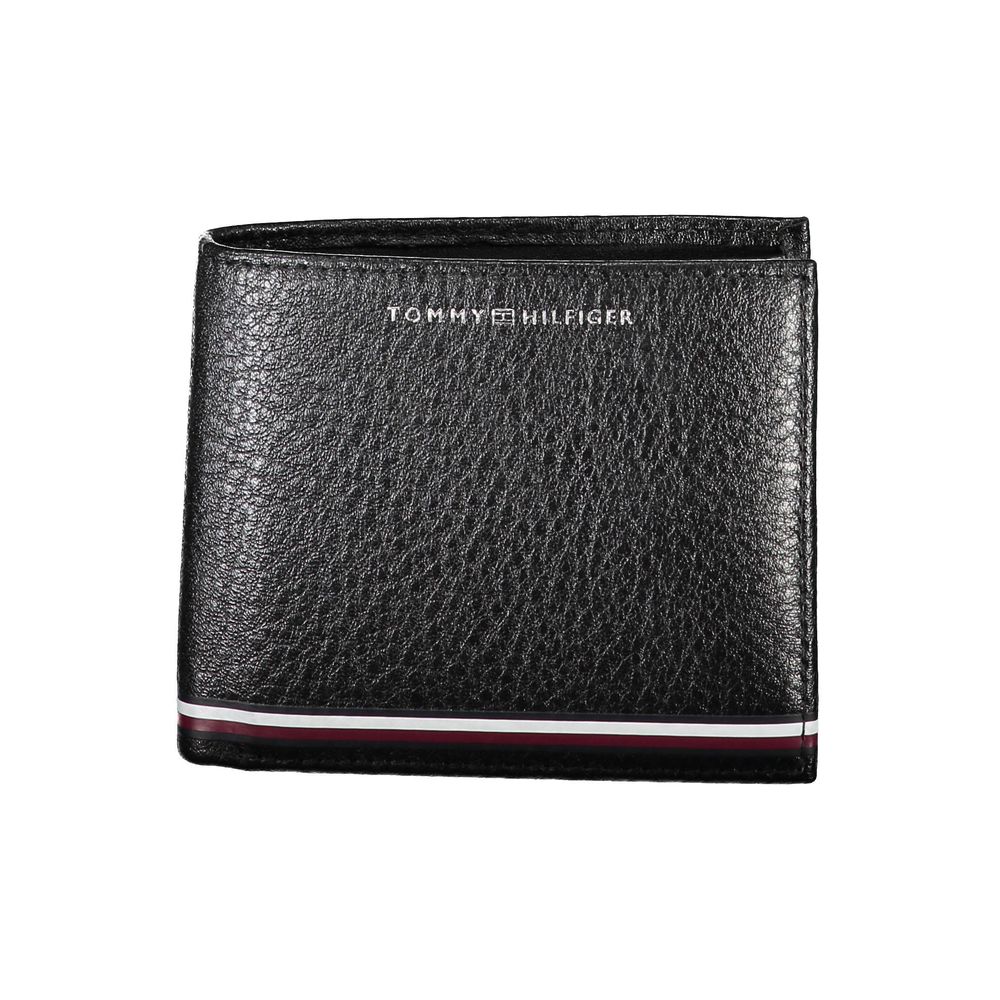 Tommy Hilfiger Black Leather Men Wallet