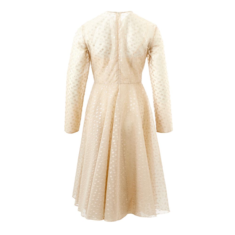 Lardini Beige Cotton Cocktail Dress