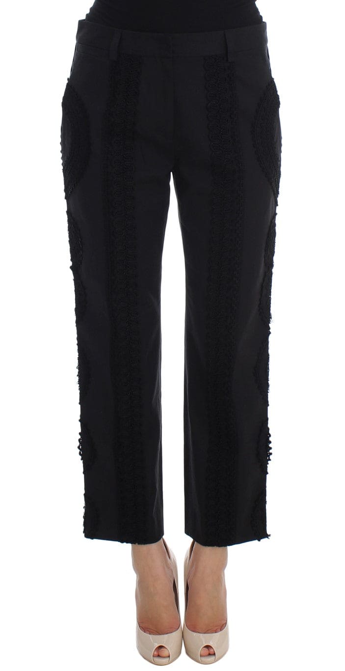 Pantalon capri élégant noir Torero de Dolce &amp; Gabbana