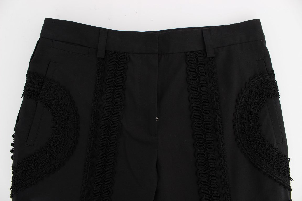 Pantalon capri élégant noir Torero de Dolce &amp; Gabbana