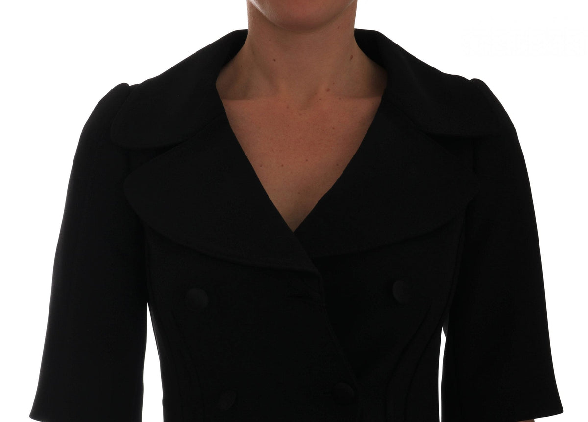 Blazer croisé court noir chic Dolce &amp; Gabbana