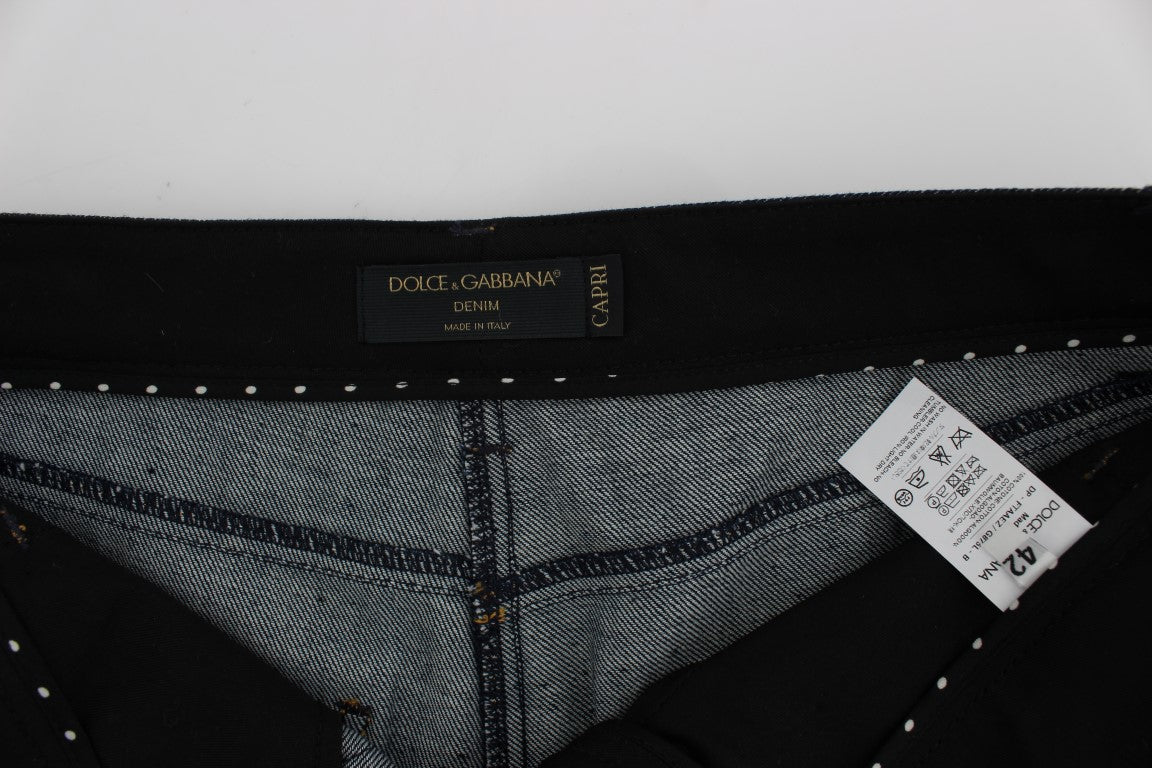 Vaqueros capri bordados de Dolce &amp; Gabbana para un estilo elegante