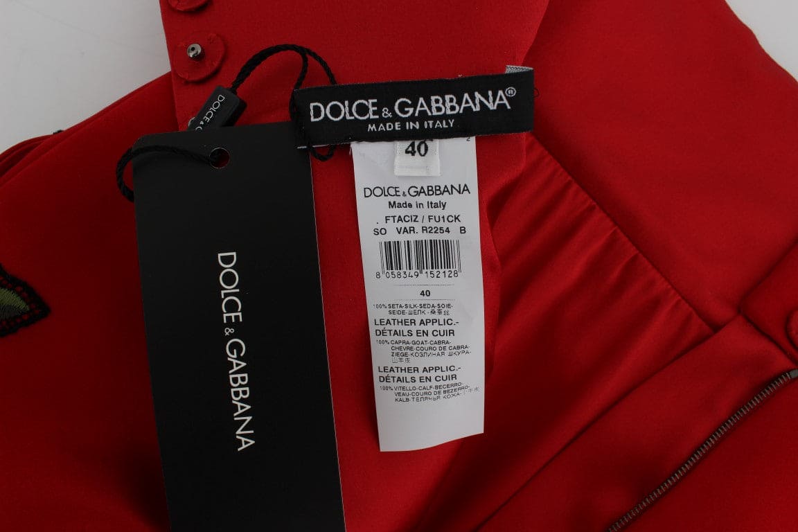 Short taille haute brodé en soie élégant Dolce &amp; Gabbana