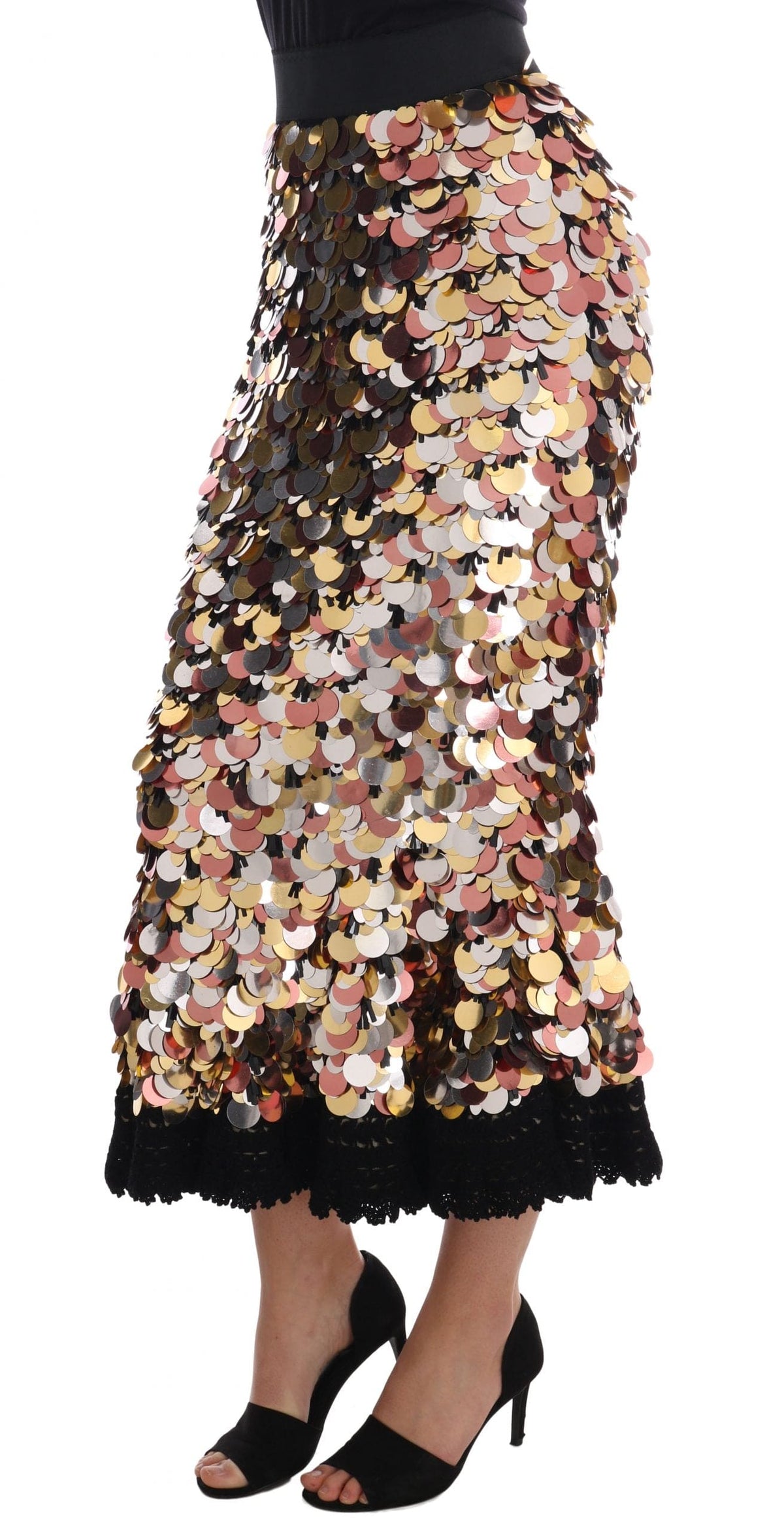 Jupe crayon taille haute ornée de sequins Dolce &amp; Gabbana