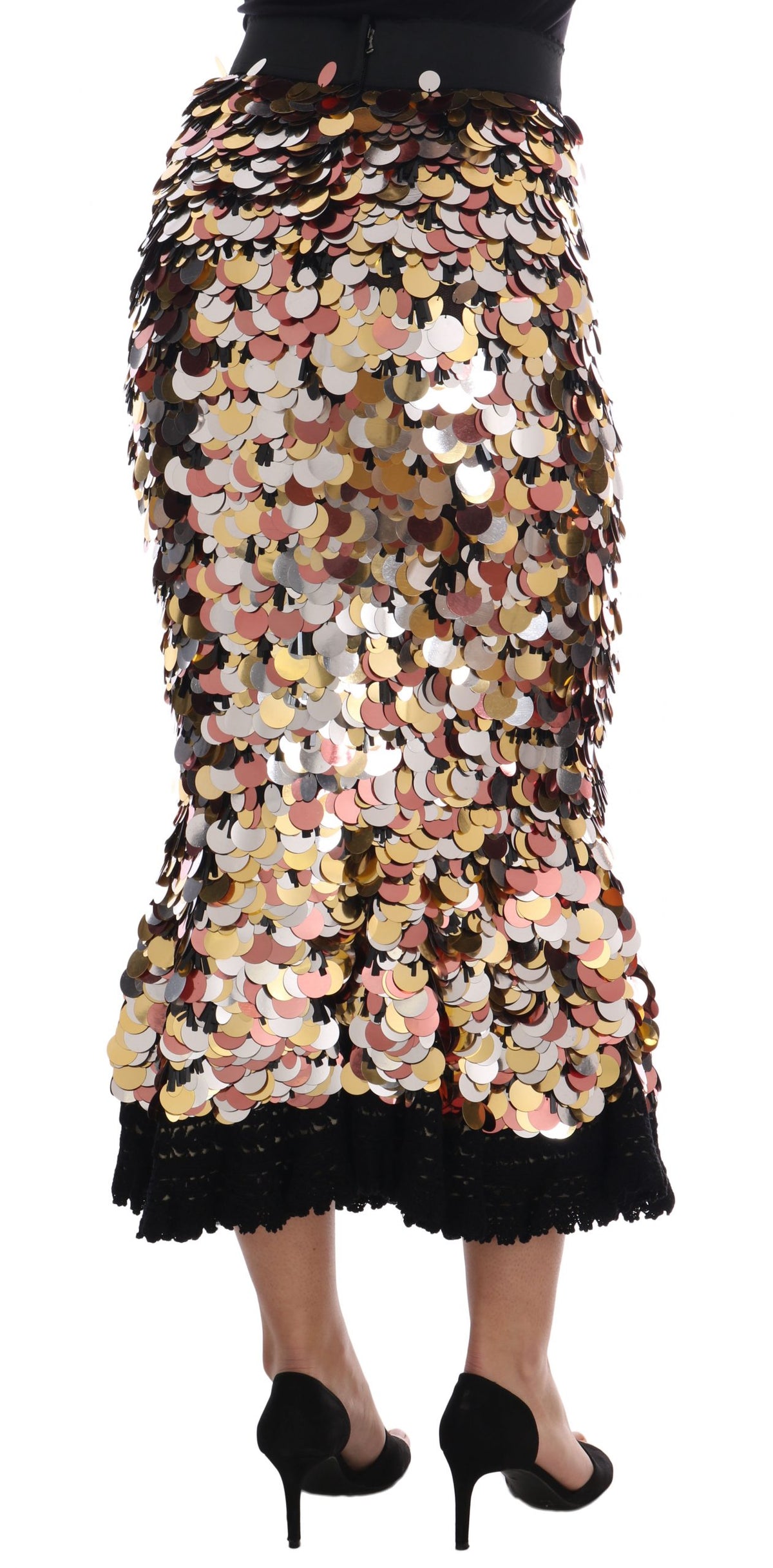 Jupe crayon taille haute ornée de sequins Dolce &amp; Gabbana