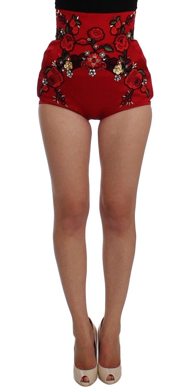 Short en soie orné de cristaux Dolce &amp; Gabbana Enchanted Sicily